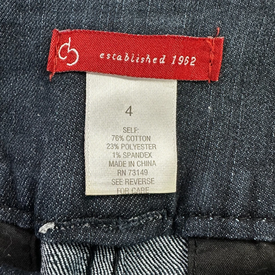 Женские джинсовые шорты Dressbarn — размер 4 — темно-синяя стирка — классический крой - Изображение 2 из 4