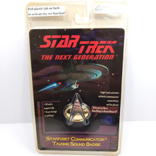 STAR TREK Next Generation Starfleet Communicator Talking Sound Badge 1996 SEALED