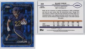 2024 Topps Chrome Sapphire Edition Rookies Blake Corum #219 Rookie RC