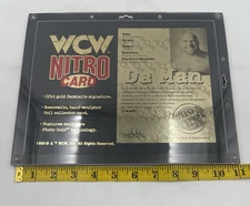 WCW Nitro Card  22kt Gold  Goldberg  Wall Plaque