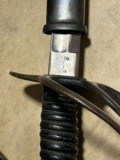 Antique US WW1 Ames Model 1906 Cavalry Sword with Scabbard