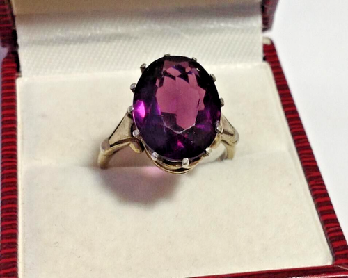 Old Red Ruby Ring, Vintage Ring, Silver 875 Old Silver, Gift to a Girl