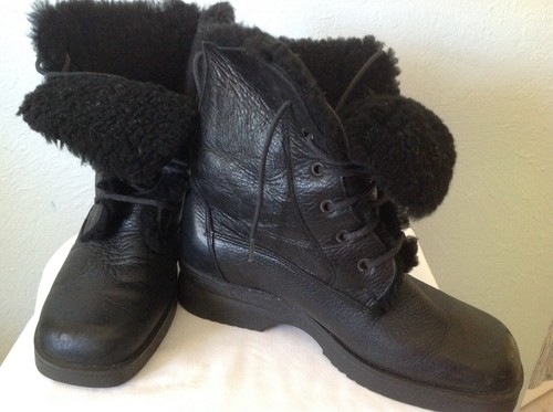 **7*37* SANTANA Canada Leather Fur Sheepskin Shearling Weatherproof Boots shoes - Picture 6 of 10