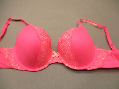 34C Victoria's Secret Womens Coral Lined Underwire Back Closure