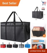 Extra Large Food Delivery Bag - Large Capacity - Hot and Cold Meal Pocket