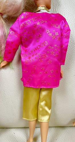 Vtg Barbie Doll Neon Pink Dresses~Hollywood Jacket Clothes Outfits 80s-1990s Lot - Picture 10 of 22
