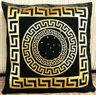 Multi Greek Circles border With Crystal Stone decorative 24” Pillow Throw Cover
