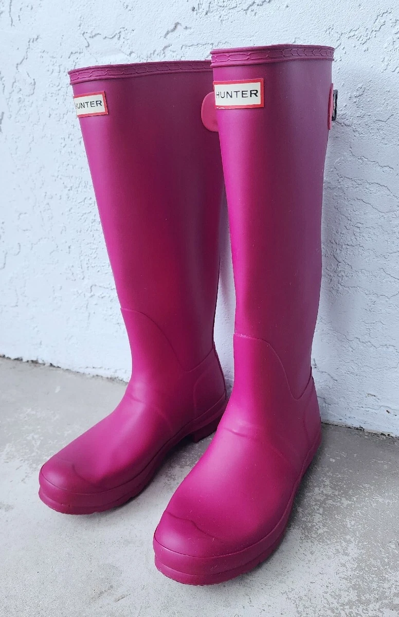 Matte pink hunter boots sale