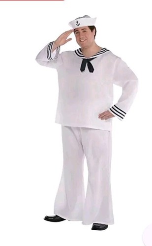 Adult White Sailor Costume. Deluxe Costume Underwraps - Nautical. One SIZE  - Bild 8 von 13