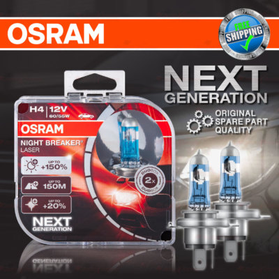 2x H4 472 +150% Headlight OSRAM Night Breaker LASER NEXT GENERATION Bulb 64193NL