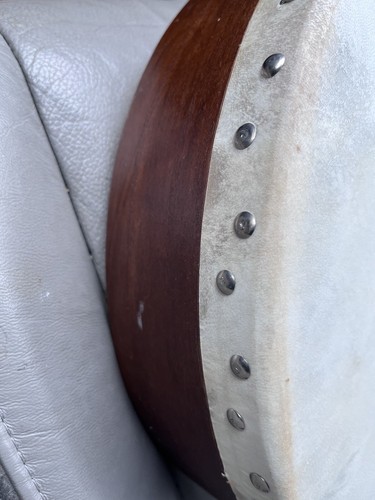 Handmade Bodhran Style-Vintage-Custom made in the 80's Wood/Goat Skin - Picture 9 of 11
