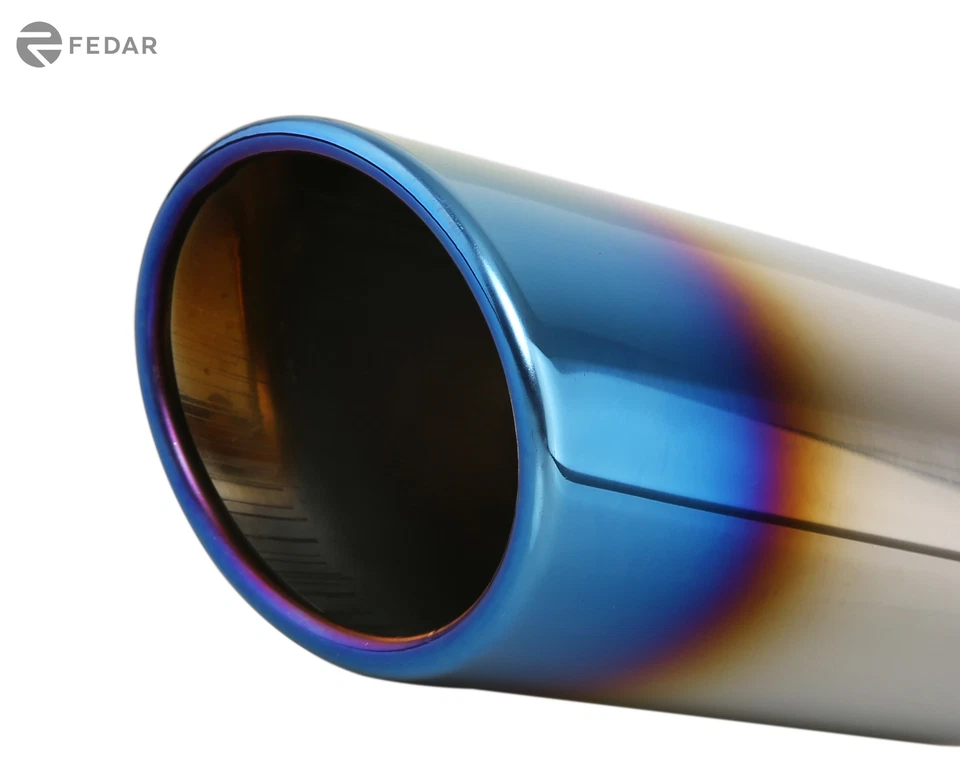 Punta de tubo de escape de corte angular de doble pared quemada 2,25" ID 3,2X3,9" OD 7,9" Foto 4 de 4