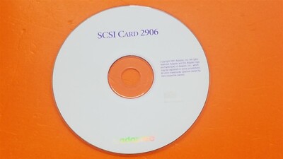       Adaptec SCSI Card 2906 Pc Software CD Disc