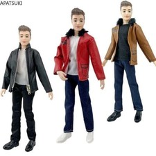 Multi-color Leather Motorcycle Style Clothes Set For Boy Doll Outfits Jacket