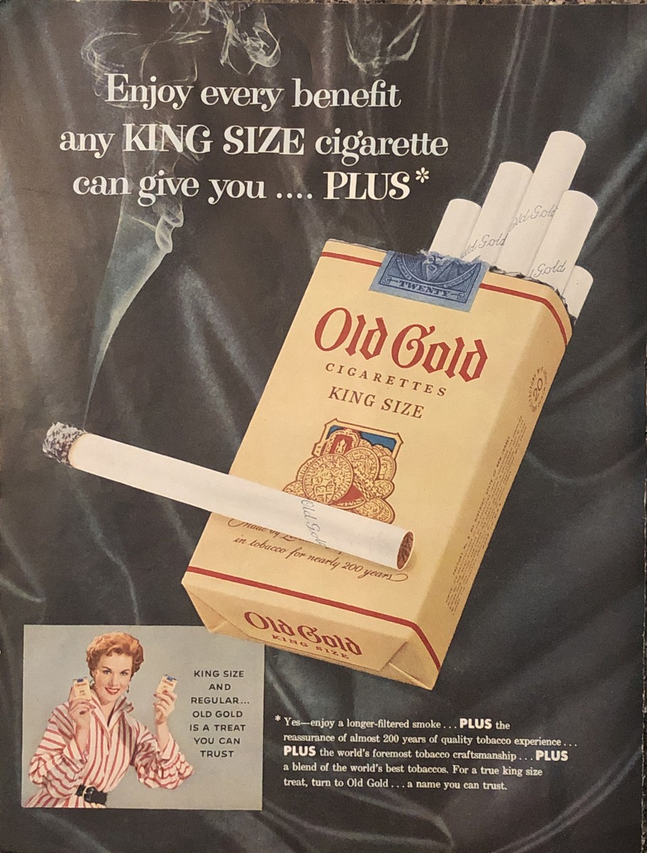 classic gold cigarette 1986 TRUE CIGARETTES Vintage 5.5"X8.5" Magazine Ad 1980's M434 1954 Old Gold Cigarettes PRINT