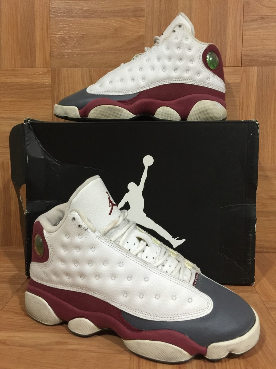 Boys🔥 Nike Air Jordan 13 XIII Retro White Team Red Flint