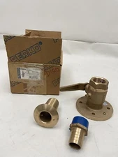 PERKO 835007PLB SEACOCK WITH STRAIGHT TAIL PIECE 1 1/4" MARINE BOAT