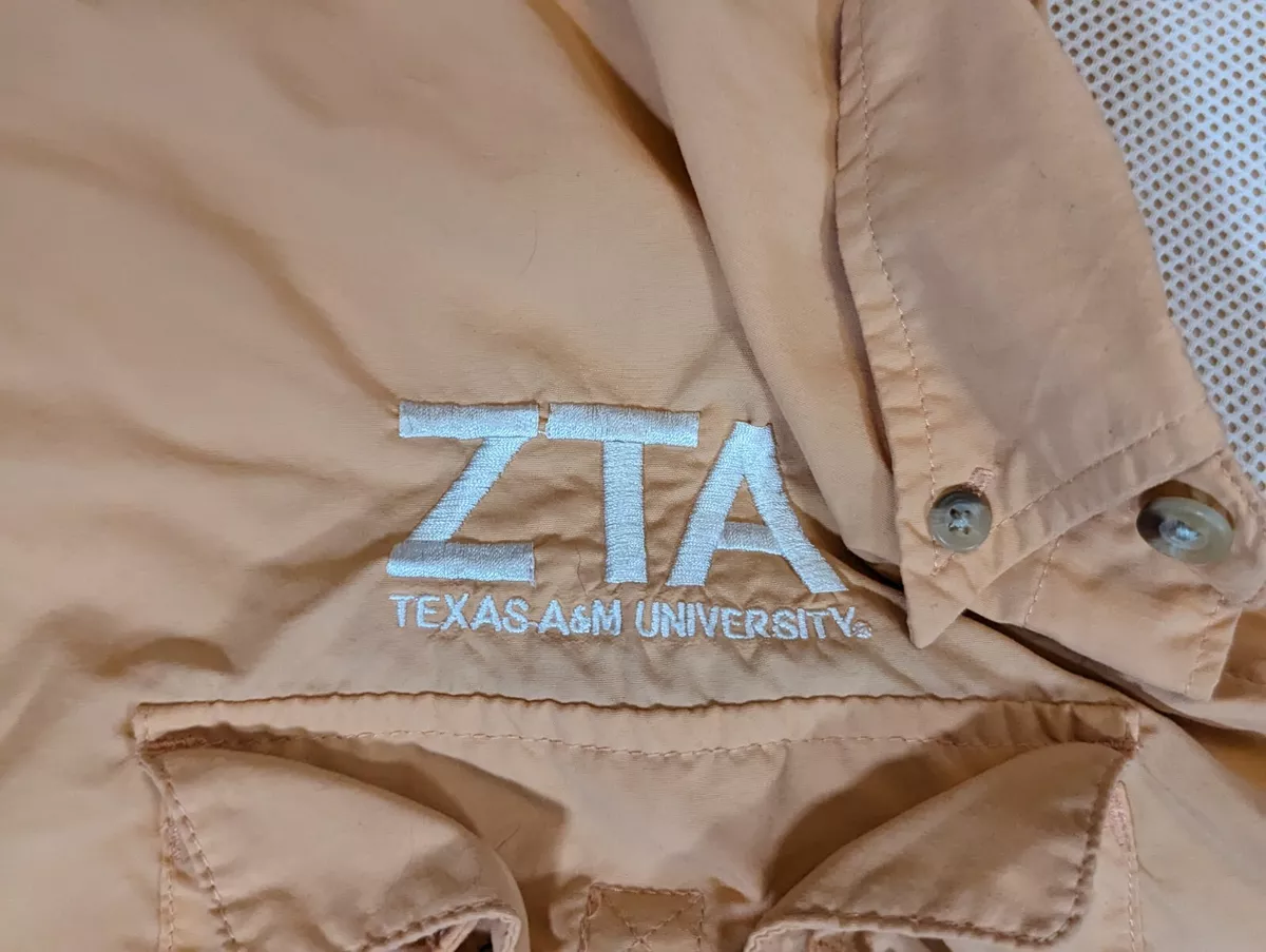 Vintage ZTA Fishing Shirt Columbia Greek Life Zeta Tau Alpha