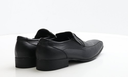 Matalan Mens Black Leather Loafer Casual UK 6 EU 39 - 第 3/12 張圖片