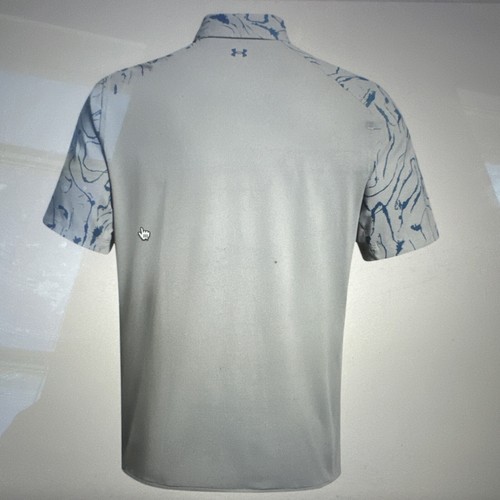 Under Armour Shorebreak Hybrid Woven Short Sleeve ButtonDown Blue Gray Shirt 2XL - Bild 2 von 2