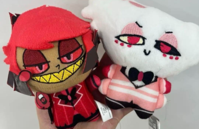 Hazbin Hotel Plush Doll Mascot Chain Angel Dust Alastor Set