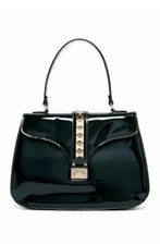 Valentino Garavani Rockstud Glam Lock Emerald Green Top Handle Satchel Bag $2395