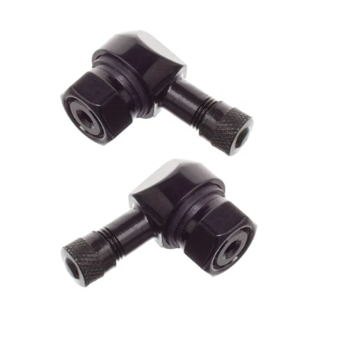 2x valve coudée alu moto Japonaise coudé Yamaha Honda Suzuki Kawasaki ⌀11,3mm - Photo 1/1
