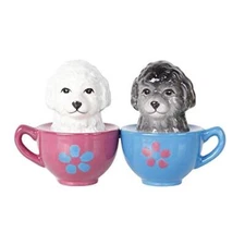 Maltese Puppies - Teacups Salt & Pepper Shakers