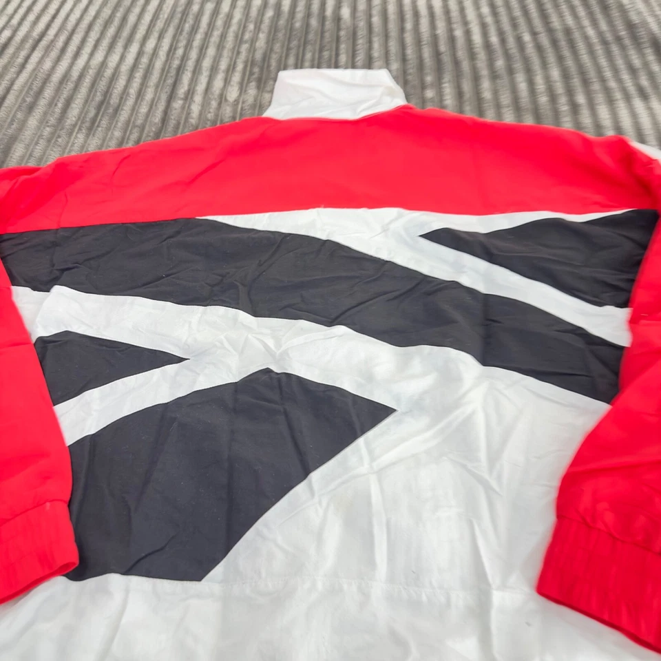 Chaqueta deportiva Reebok Classics para mujer M blanca cremallera completa cortavientos Atleisure Foto 3 de 4