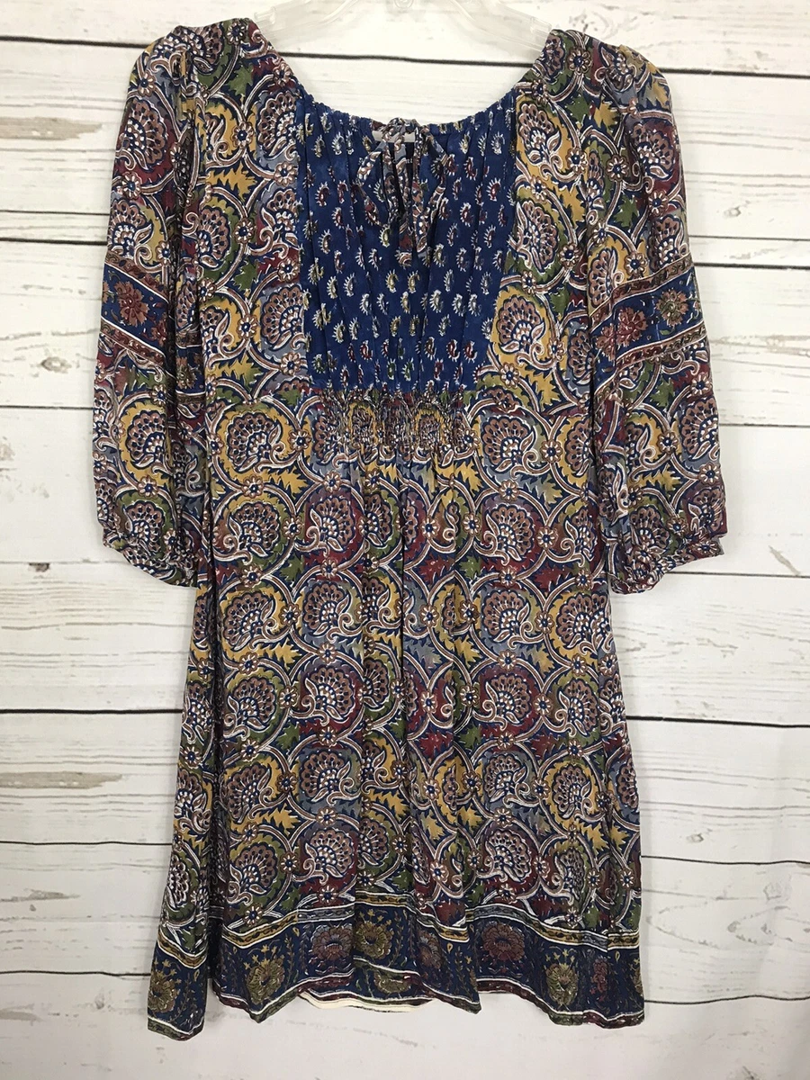 Silk peasant best sale dress