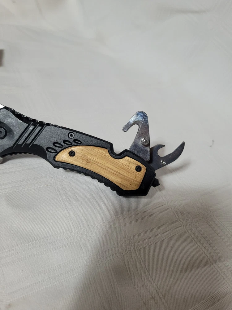 Multi tool with can opener tac force knife