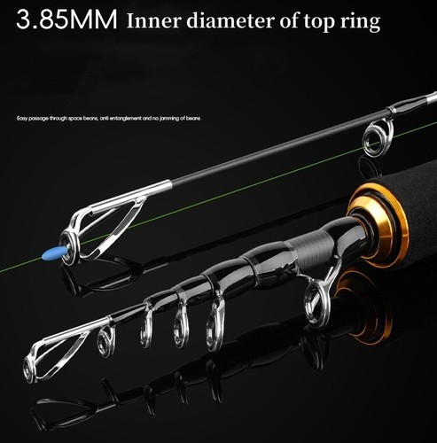 Telescopic Carbon Fiber Fishing Rods Ultralight Spinning Rod High Sensitive Fast - Afbeelding 2 van 87