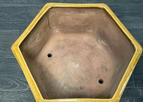 Stunning Antique Chinese Hand Painted Hexagonal Plant Pot Rare Large Garden Etc - Picture 3 of 3