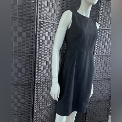 Calvin Klein Crewneck Sleeveless polyester blend Denim sheath dress size 4  | eBay