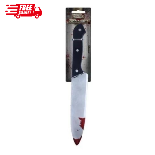 Bloody Kitchen 31cm Knife Halloween Horror Fancy Dress Accessory Blood Blade* - Picture 1 of 1