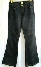 VTG HIPPIE..HIGH WAISTED..BELL BOTTOM..DENIM JEANS..USA..NEW OLD STOCK..sz 5/6