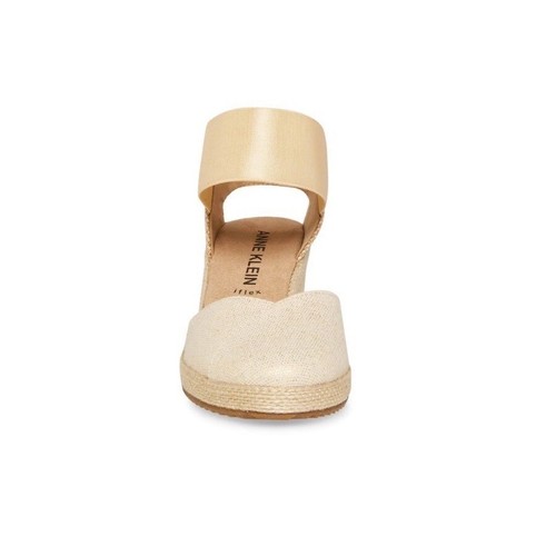 Anne Klein Womens Zoey Espadrille Wedge Sandals Natural Gold Size 9.5 NIB - Picture 2 of 4