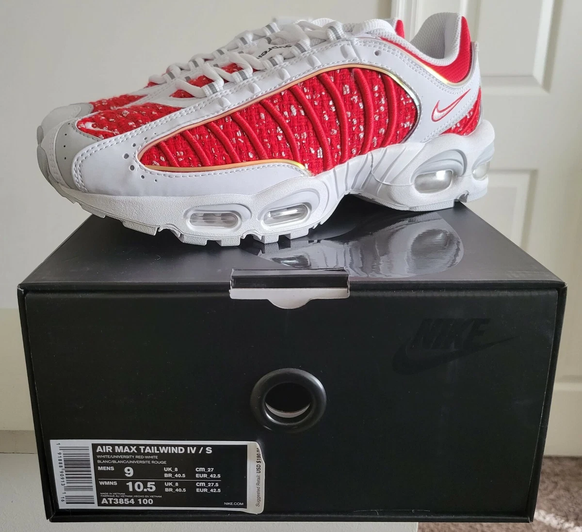 Supreme x Nike Air Max Tailwind 4 Red White AT3854-100