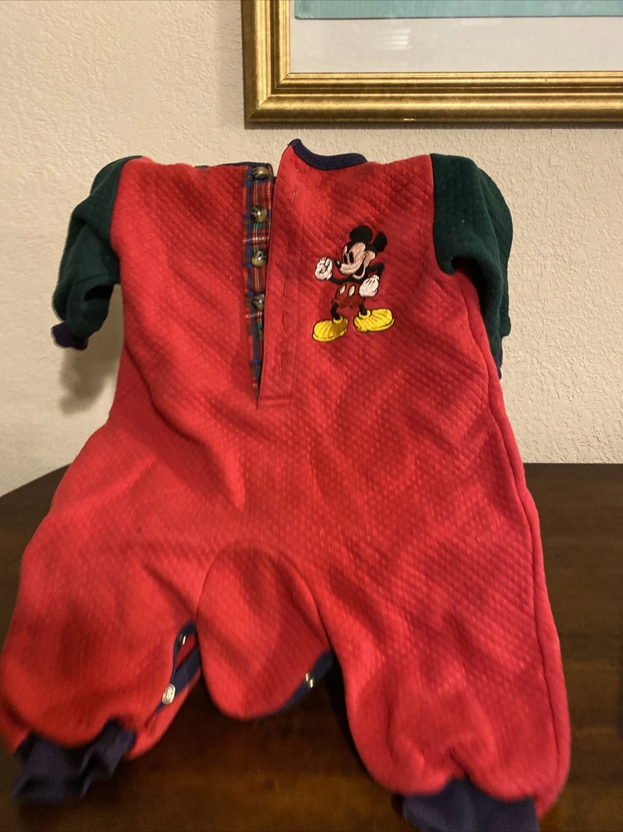 Vintage 90 s Disney Babies Mickey Mouse One Piece Color Block Size