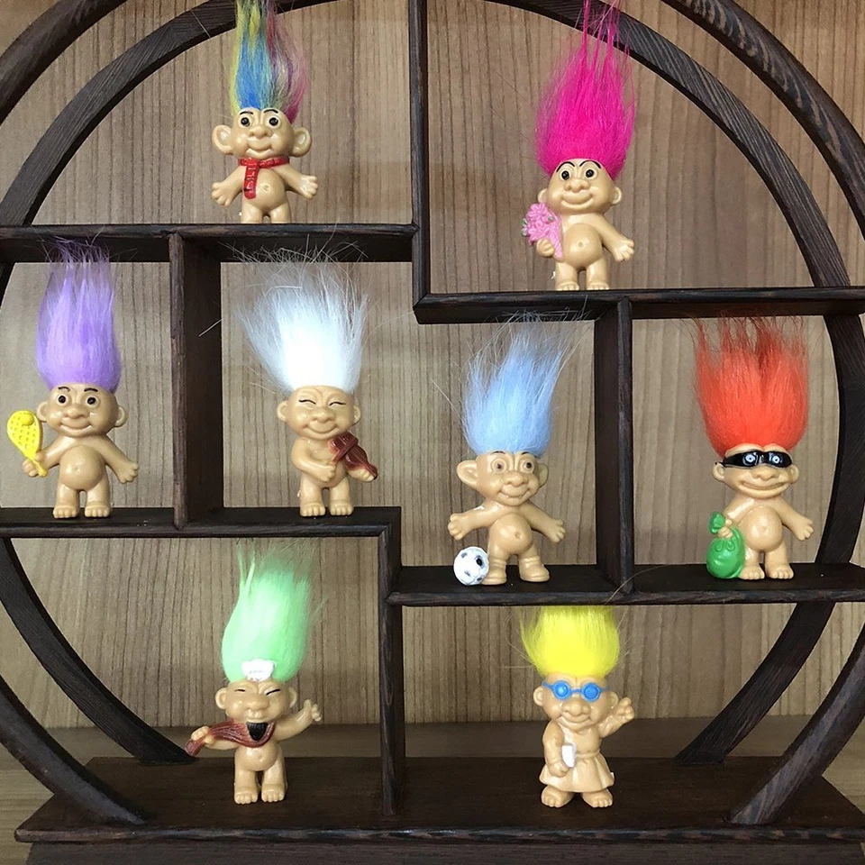 8 PIEZAS Muñecas Trolls, Figuras de Acción Cromáticas Muñecas Trolls Lucky Años 80 PVC Vintage... Foto 4 de 4