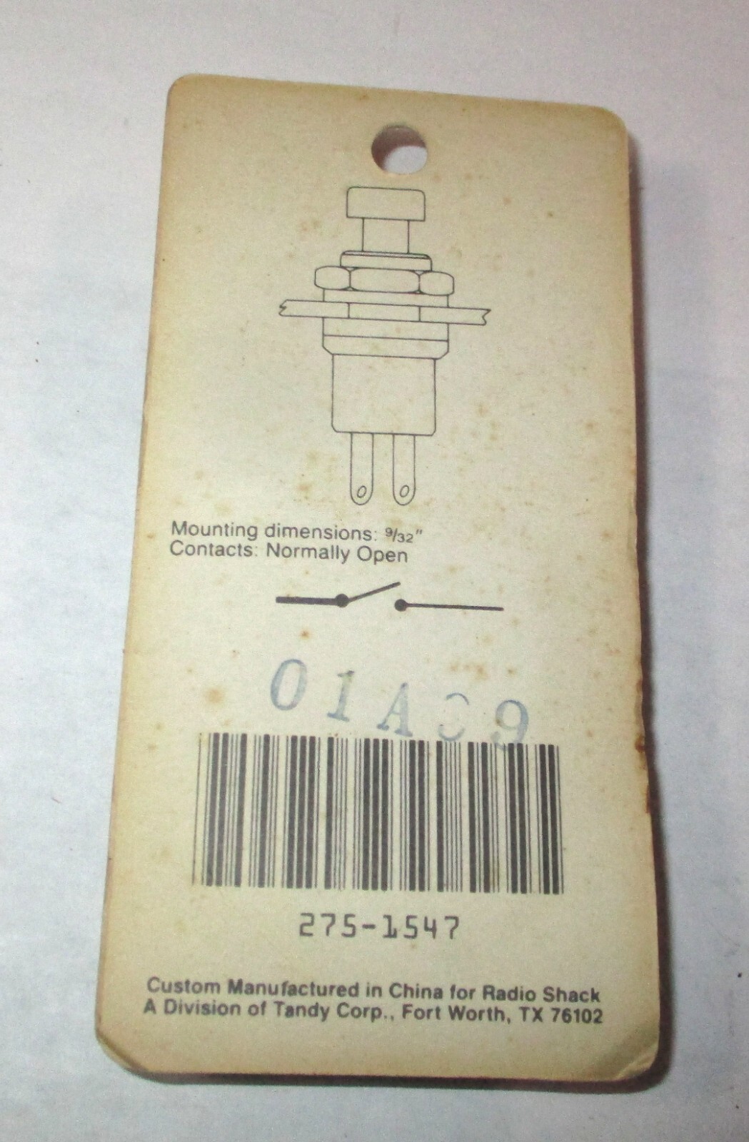 Package Of 4 Radio Shack 275-1547 Mini Momentary Pushbutton Switches ...