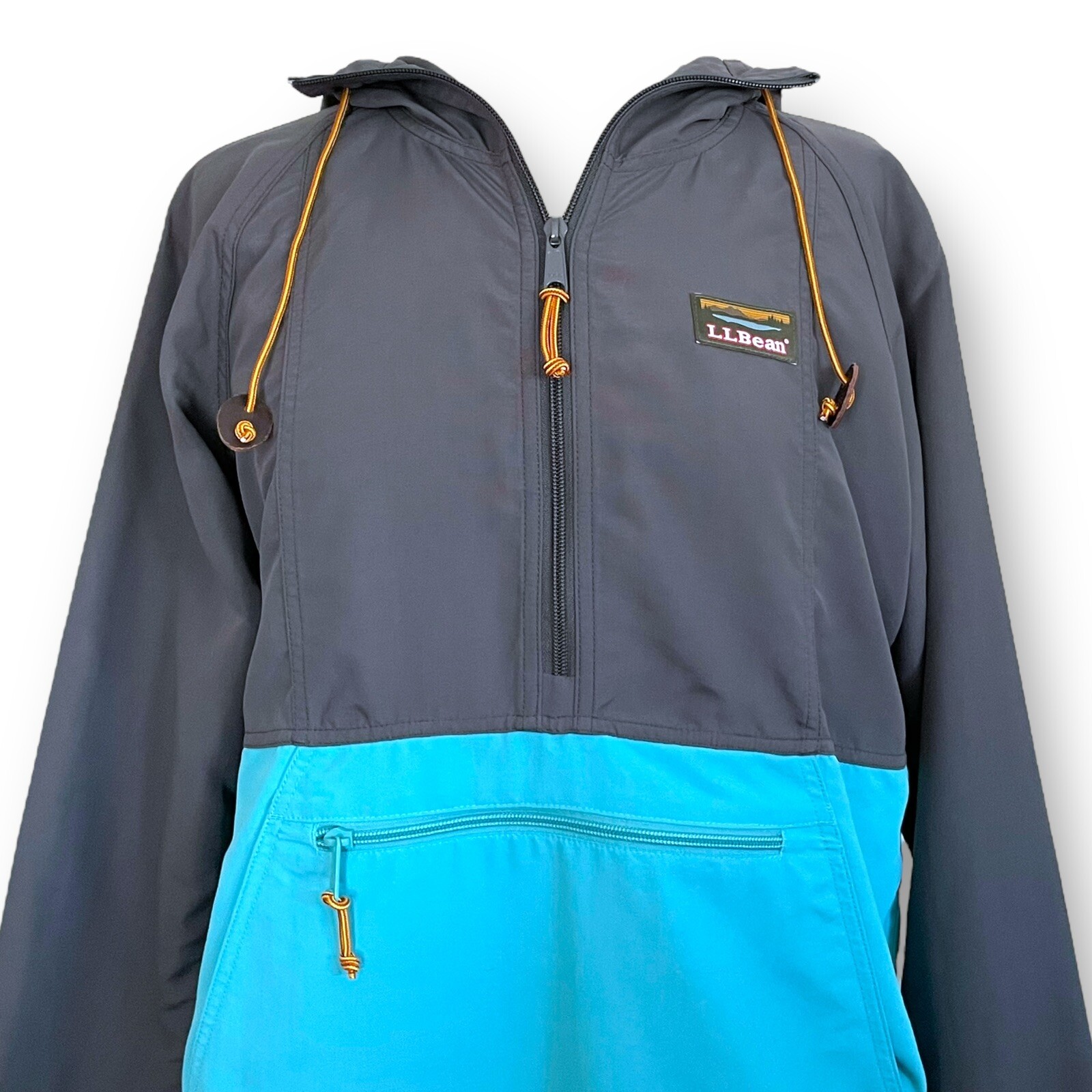 LL Bean Women Mountain Classic Anorak Jacket Sz S Blu… Gem