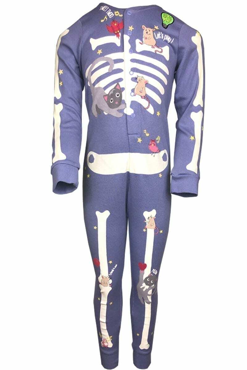 M*S Skelett Leuchten im Dunkeln Halloween Kostüm All in One 18-24M bis 7-8 NEU