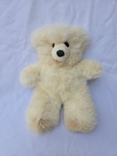 Super Soft 100 Alpaca Fur Made in Peru Ivory Teddy Bear Toy 13"