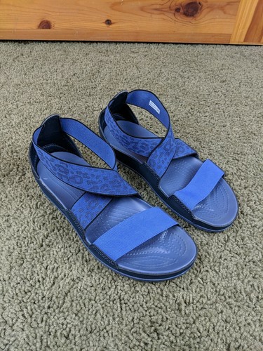 Crocs Womans Size 7 Blue Anna Ankle 