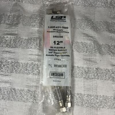 LSP 1-800-431-3000 | Flexible Water Supply 3/8'' Flare x 1/2'' Female Pipe Thread