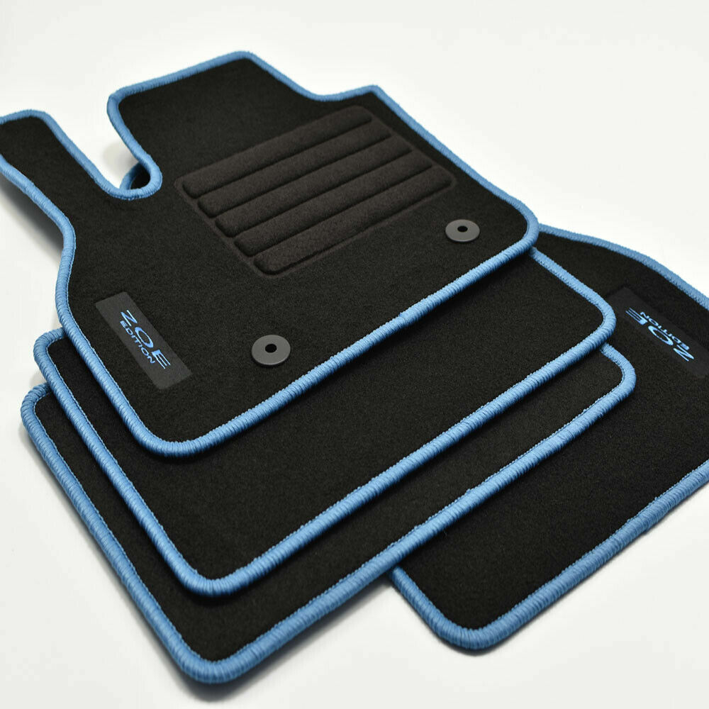 Tapis de sol Zoé 2020 édition CIEL protège moquette auto velours bleu nuit 4 pièces
