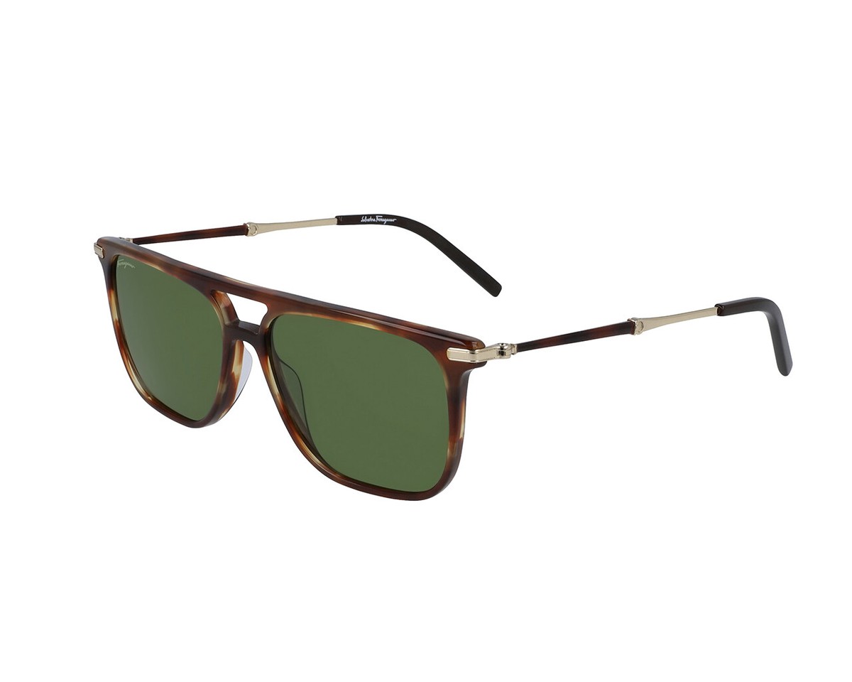 Ferragamo Sunglasses SF966S 42562 216 Green Havana Authentic Man