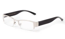 Rectangular Metal Half Rimless High Quality Reading Glasses 