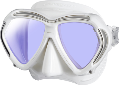 Tusa Paragon Mask - White Skirt/White Frame - Dive Masks (M 